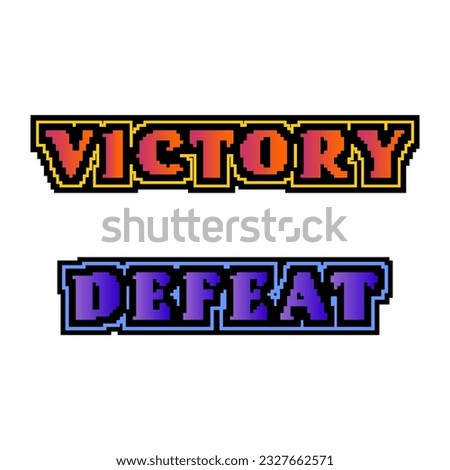 Vector of game icon - victory or defeat