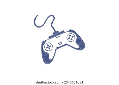 vector game illustration. scrible effect eps 10