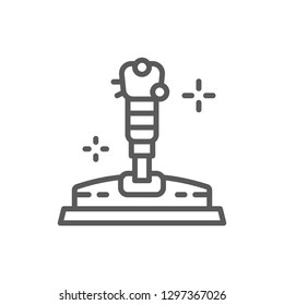 Vector game joystick, gamepad line icon. Symbol and sign illustration design. Isolated on white background