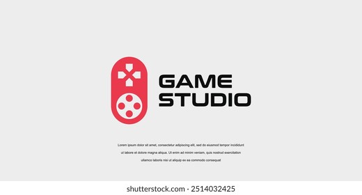 Vector game logo template. Joystick icon letter game logo