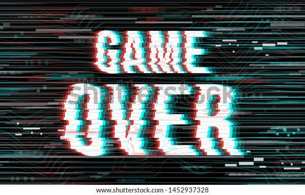 Vector Game Over Phrase Pixel Art Stock Vector (Royalty Free) 1452937328