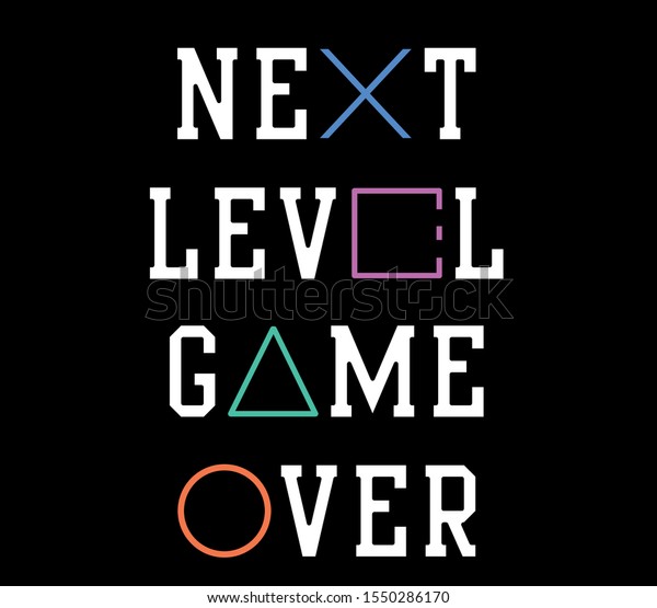 Vector Game Over Video Game Slogan Stock Vector Royalty Free