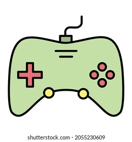 Diseño de iconos de contorno rellenado de teclado de juego de vectores
