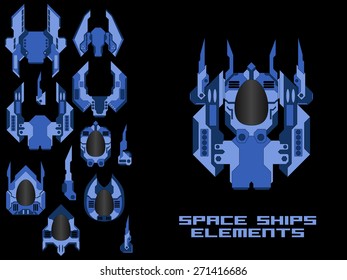 Vector Game Spaceship Creation Kit