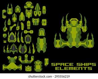 Vector Game Spaceship Creation Kit
