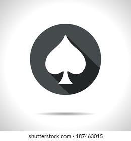 Vector Game Spade Icon. Eps10