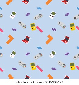vector game and toy in blue background colour