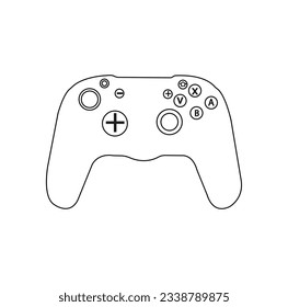 Vector Gamepad Icon  Illustration Neon Future Game Pad Background.