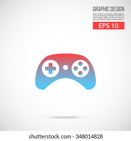 Vector gamepad icon. Special edition. Trendy flat design vector illustration, quality concept for web banners, web and mobile applications, infographics. Vector icon isolated on gradient background