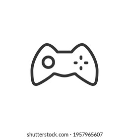 Vector gamepad line icon. Symbol in trendy outline style. Vector illustration isolated on a white background.