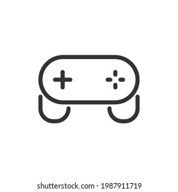 Icono de línea de gamepad vectorial. Símbolo con estilo de contorno de moda. Ilustración vectorial aislada en un fondo blanco. 