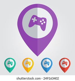 Vector gamepad pin flat