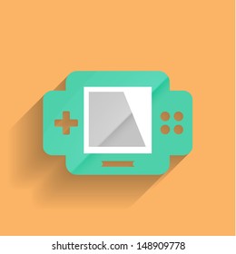 Vector games console flat modern design