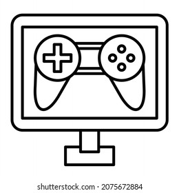 Diseño de iconos de esquema de juegos de vectores
