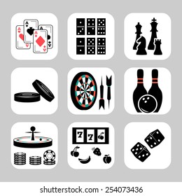 Vector games related icon set
