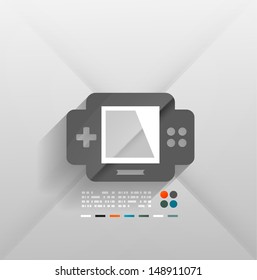 Vector gaming console 3d paper design