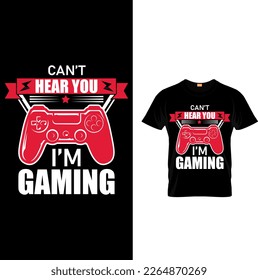 Vector gaming t-shirt design vector and typography