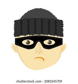 Vector Gangster Icon Isolated on White Background. Flat Design.
