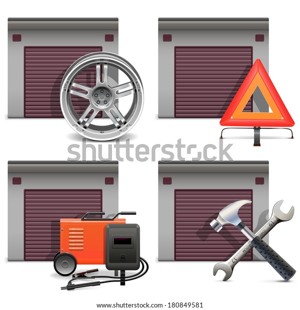 Vector Garage Icons set\
3