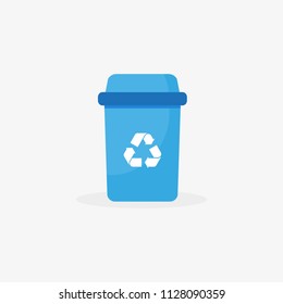vector garbage icon - recycle bin illustration - trash can symbol, basket sign