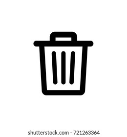 Vector garbage icon. Trash can. Delete. Bin.