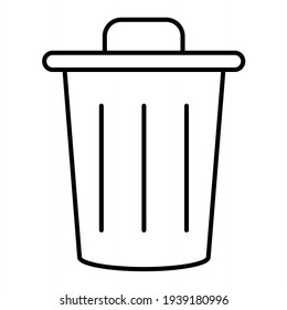 Vector Garbage Outline Icon Design

