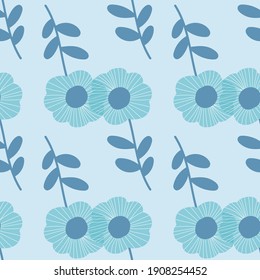 Vector garden flower seamless repeat pattern design background. Perfect for modern wallpaper, fabric, 
home decor, and wrapping projects.