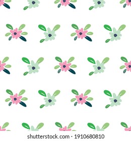 Vector garden flower seamless repeat pattern design background. Perfect for modern wallpaper, fabric, 
home decor, and wrapping projects.
