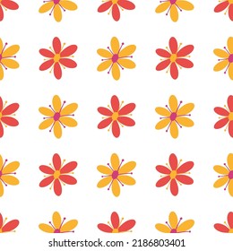 Vector garden flower seamless repeat pattern design background. Perfect for modern wallpaper, fabric, 
home decor, and wrapping projects.