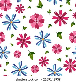 Vector garden flower seamless repeat pattern design background. Perfect for modern wallpaper, fabric, 
home decor, and wrapping projects.