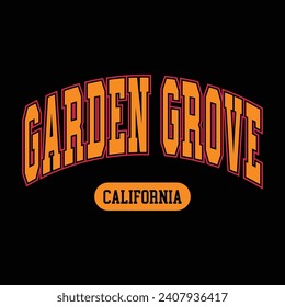 Vector Garden Grove text typography design for tshirt hoodie baseball cap jacket and other uses vector