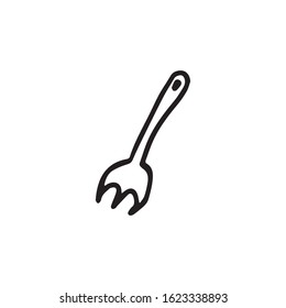 Vector garden tool. Drawn by hand in the doodle style with a black outline, isolated on a white background. For the design of garden shops, instructions for seeds, farm designs,flower business