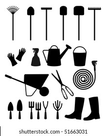 Vector garden tools