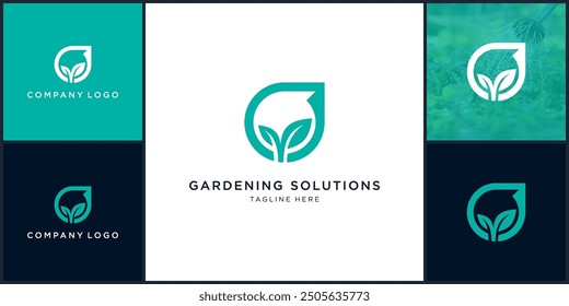 Vector of gardening solution logo dan icon design template, can be used in various media easily, editable