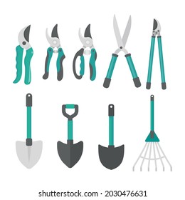 Vektorgartenwerkzeug. einfaches flaches Grafikdesign einzeln auf weißem Hintergrund