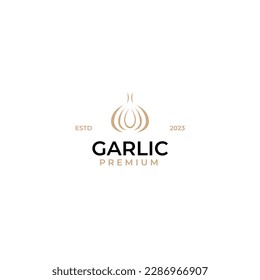 Vector garlic logo design concept illustration idea