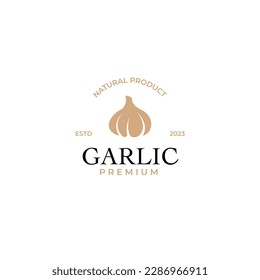 Vector garlic logo design concept illustration idea