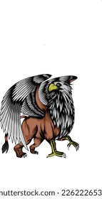 Vector garuda dengan style kuno