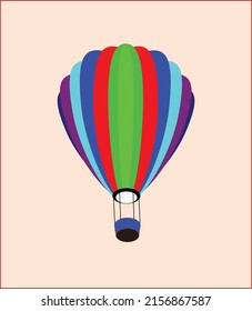 vector gas balloons, ancient means of transportation used in the air, which are now rarely encountered where nowadays most of them are only used as recreational vehicles to relax.