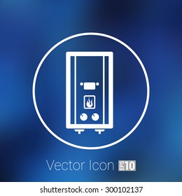 Vector Gas Boiler cold apparatus tank display thermal calorifier.