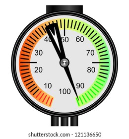 Vector gas manometer on a white background