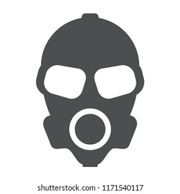 Vector Gas mask with flat and solid color style.