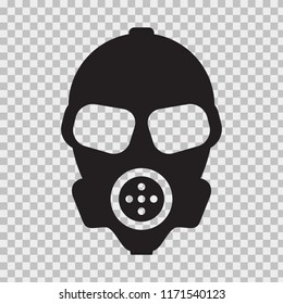 Vector Gas mask with flat and solid color style.