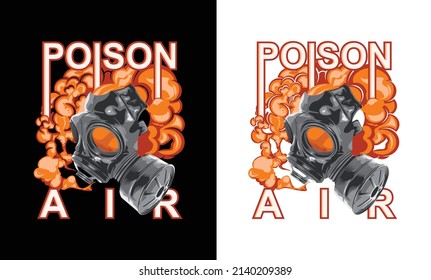 vector gas mask and poison air