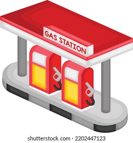a vector of a gas station