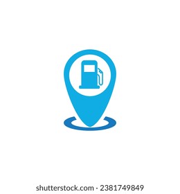 signo de ubicación de estación de gas vector.