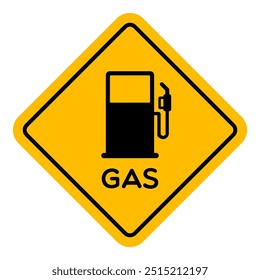 Ilustración de señal de carretera de gasolinera de Vector