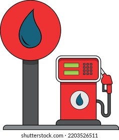 vector gas station that can be used for your design