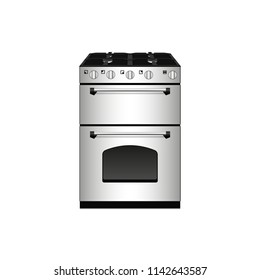vector gas stove isolated on white background