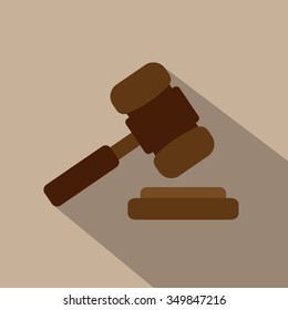Vector gavel isolated icon